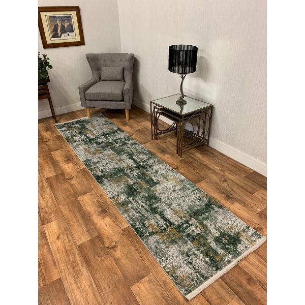 Bamboo Silk Grey/Emerald Runner