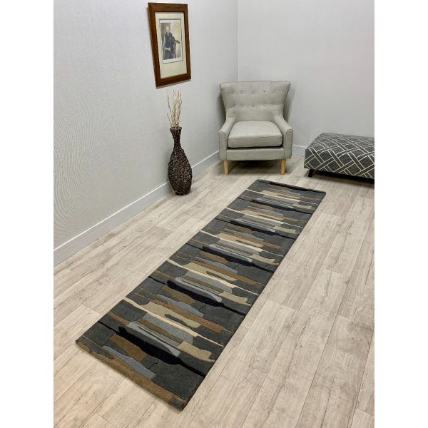 Matrix Broken Stripes Taupe Runner